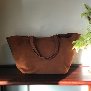 Madewell suede carryall bag